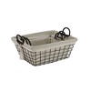 Cheung's Caden Set of 3 Fabric Lined Tapered Metal Wire Baskets - 3 of 4