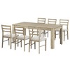 NicBex Dining Table Set for 6 Rustic Wooden Extendable Kitchen Table with MDF Tabletop, 6 Upholstered Chairs for Kitchen - 4 of 4
