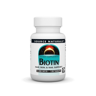 Biotin 5mg by Source Naturals, Inc.  -  120 Tablet