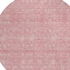 Blush Pink And Ivory Floral Washable Indoor Outdoor Area Rug - 4 of 4