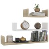 Aghana Digitals 3-Piece Floating Shelf Set: White Engineered Wood, Rectangular, 88.2 lbs Capacity - 3 of 4