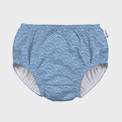 Image of green sprouts Baby Eco Pull-Up Reusable Swim Diaper - Blue 12M