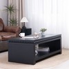Lyngins Modern Coffee Table for Living Room – Floating Top Design, Wood Coffee Table with Rectangular Tabletop, Center Table & Sofa Table - 2 of 4