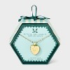 14K Gold Dipped Heart Charm Initial Necklace - A New Day™ Gold - 3 of 4