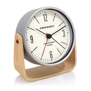 Westclox Crosley White Alarm Clock Analog Battery Operated - 1 of 1