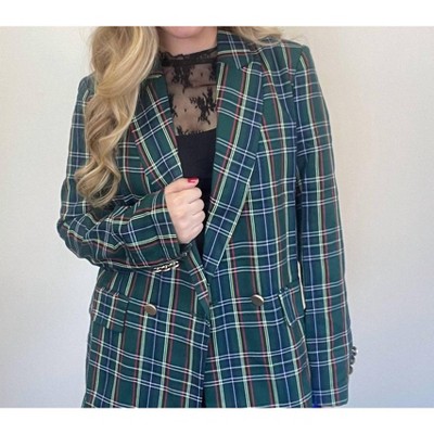 Women's Paris Preppy Plaid Blazer - Oddi 3X