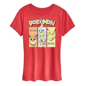 Women's - Pokémon - Pikachu and Eevee Pastel Short Sleeve Graphic T-Shirt - 1 of 4