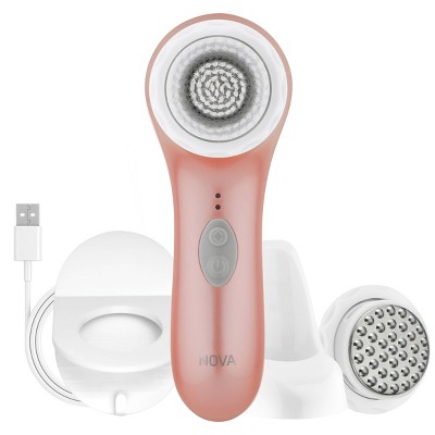 Spa Sciences Nova Sonic Cleansing Brush with Patented Antimicrobial Brush Bristles - Limited Edition Rose Gold