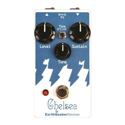 Earthquaker Chelsea Low End Fuzz Driver Pedal with 9 Volt DC Power Supply