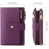 Clotth Small Wallet for Women - RFID Blocking PU Leather Wristlet Clutch | 17 Card Slots + 2 Zippered Pockets | Everyday Crossbody - 3 of 4