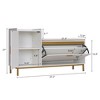 VECELO Storage Bench, 2-Tier Flip Drawers for Entryway Shoe Rack Organizer, Removable Seat Cushion - 3 of 4