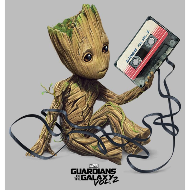 Men's Marvel Guardians Of The Galaxy Vol. 2 Groot Tape Portrait T-Shirt, 2 of 6