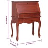 vidaXL Secretary Desk Office Writing Table with Drawers Solid Wood Mahogany - 4 of 4