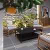 Emma and Oliver All-Weather Black Commercial Grade Indoor/Outdoor Metal 2 Tier Coffee Table - 2 of 4