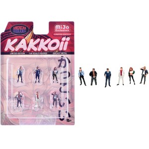 "Kakkoii" 6 piece Diecast Figures Set 1/64 Scale Models by American Diorama - 1 of 4