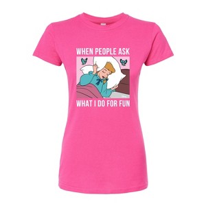 Women's - Disney - Sleep for Fun Fitted Graphic T-Shirt - 1 of 3