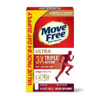 Move Free Ultra UCII Capsule Value Pack with Calcium and Collagen - 64ct