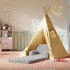 Coucheta 2-In-1 Convertible Kids Sofa, Foldable Toddler Couch with Teddy Fleece, Convertible Lounge for Playroom or Nursery, Gift for Boys & Girls - 3 of 4
