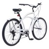 Infurnic Bicycles, 7 Speed Bicycles, Beach Cruiser Bike with Wide Wheels, Silver, 69.29"*28.32"*43.2" - 2 of 4