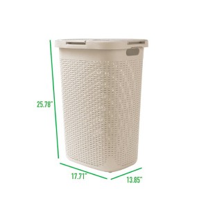 Apex Vanguards Off-White Laundry Basket With Cutout Handles - 1 of 3