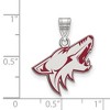 Black Bow Jewelry Sterling Silver Arizona Coyotes NHL Large Pendant - 2 of 3