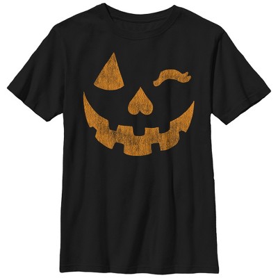 Boy's Lost Gods Halloween Jack-o'-lantern Wink T-shirt : Target