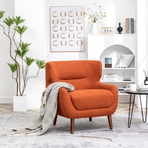DYHOME Tufted Accent Chair, Wingback Upholstered Armchair for Living Room, Bedroom - 1 of 4