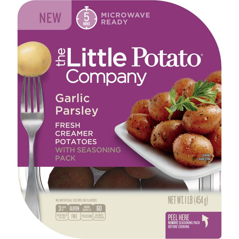The Little Potato Company Gluten Free Garlic &#38; Parsley Microwavable Vegan Potatoes - 1lb, 1 of 3