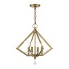 Livex Lighting Diamond 4 - Light Chandelier in  Antique Brass - 2 of 4