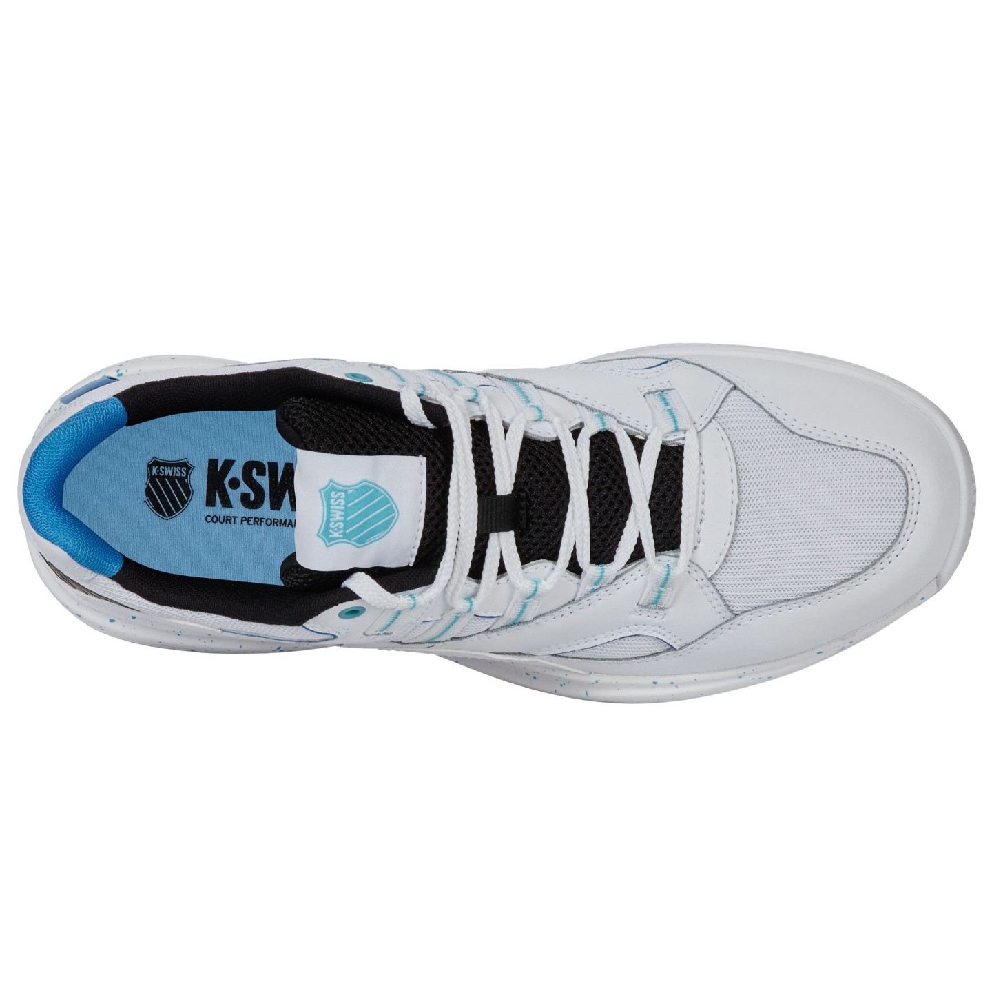 Мужские кроссовки K-Swiss Tura Team Pickleball Shoe (White/Brilliant Blue/Black), цвет: Белый — фото 7