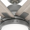 Hunter Fan 60" Wilder Ceiling Fan with LED Light Matte Silver : 7 Blades, 6 Speeds, Quiet Motor - 3 of 4