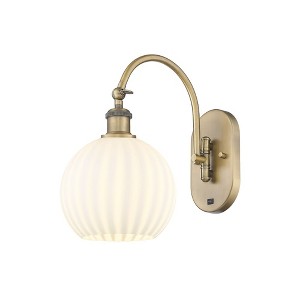 White Venetian - 1 Light Arm Swivels Side to Side Wall Sconce In Modern Style-13.5 Inches Tall and 8 Inches Wide - 1 of 1