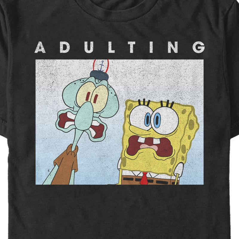 Men's SpongeBob SquarePants Squidward Adulting is Scary T-Shirt, 2 of 3