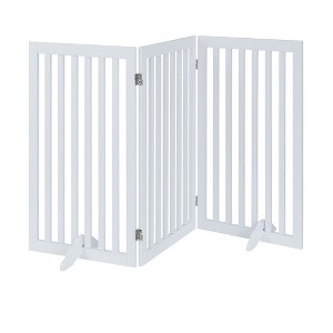 unipaws Classic Indoor Dog Gate Wooden Pet Safety Gate - 1 of 4