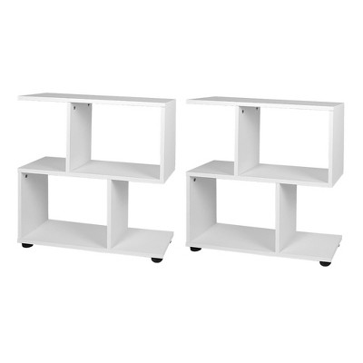 Costway 8-tier Bookshelf Bookcase W/8 Open Compartments Space-saving  Storage Rack White : Target