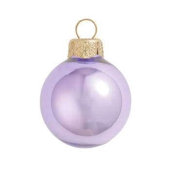 Northlight 18ct Purple Pearl Finish Glass Christmas Ball Ornaments 3.25" (80mm)