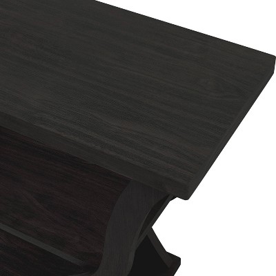 Espresso Brown 39" Wood Console Table with Storage