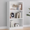 Sevobal Decorarive Bookshelf Small Bookcase Freestanding 3 Adjustable Shelves for Home Office, White, 29.5"*24.4"*44.1" - 2 of 4