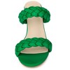 Allegra K Women's Braided Heeled Slip-on Chunky Heel Slide Sandals - 2 of 4