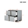 Contemporary 2-Drawer Nightstand with Mirrored Fronts and Durable MDF Build for Bedroom or Living Room Accent-Cuddlewood - 4 of 4
