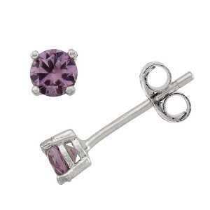 Junior Jewels Silver Cubic Zirconia Birthstone Stud Earrings - 1 of 2