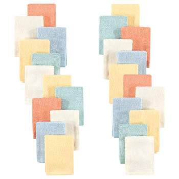 Hudson Baby 24Pc Rayon from Bamboo Woven Washcloths, Soft Neutral, One Size