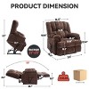 Chenille Power Lift Recliner Chair with Dual Motor & Heat Massage, Heavy Duty Electric Reclining Armchair for Elderly Support-Cuddlewood - 4 of 4