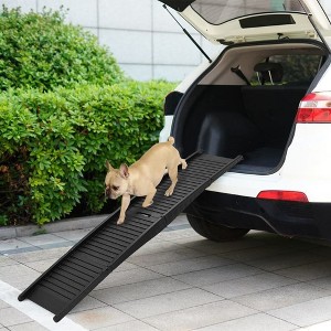 vidaXL Folding Dog Ramp Black 60.2"x15.7"x4.9" Plastic - 1 of 4