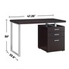 CAVINAS Home Office Desk 47" L Morden Writing Desk with 3 Storage Drawers and Wooden Desktop for Office - 2 of 4