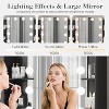 Makeup Vanity Desk with Mirror and 12 LED Lights, Vanity Table with Power Outlet, 2 Drawers 6 Shelves, Hair Dryer Holder & Stool - 2 of 4