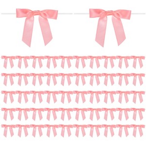 Unique Bargains Polyester Multipurpose Use Durable Flexible Gift Wrap Bows 50 Pcs - 1 of 4