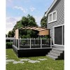 Garvee 12x9Ft Outdoor Arched Pergola, Metal Sturdy Gazebo with Retractable Sun Shade for Backyards, Lawn, Patios - Khaki - 2 of 4
