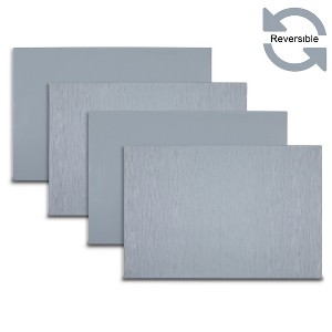 Dainty Home Ridges Reversible Premium Vegan Leather 12" x 18" Placemats Set of 4 - 1 of 3