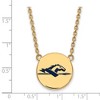 Black Bow Jewelry 14k Yellow Gold Plated Sterling Silver Longwood Lancers NCAA Necklace 18 Inch - 3 of 4